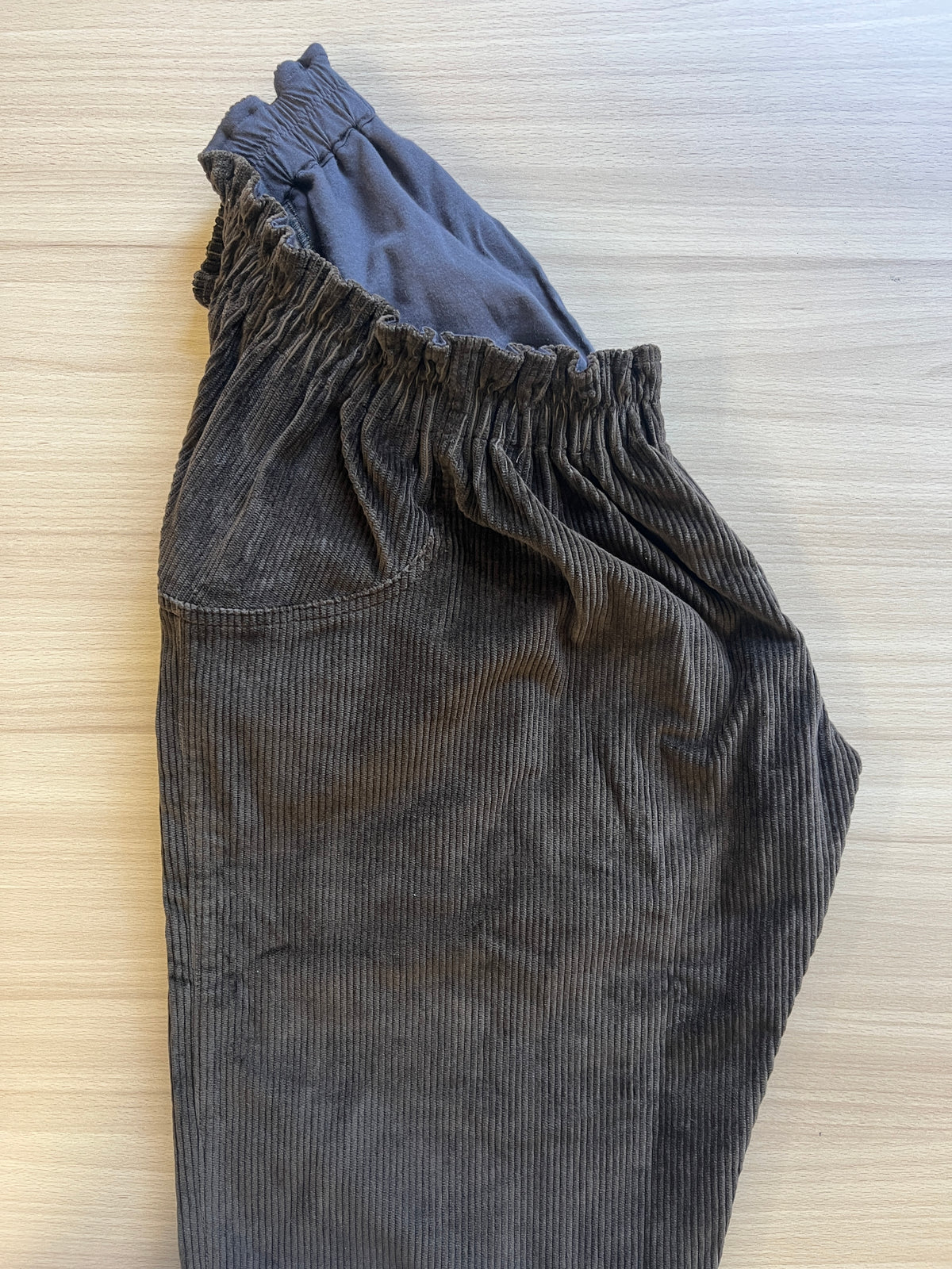 Basic Velours Côtelé Brun Foncé Taille 58