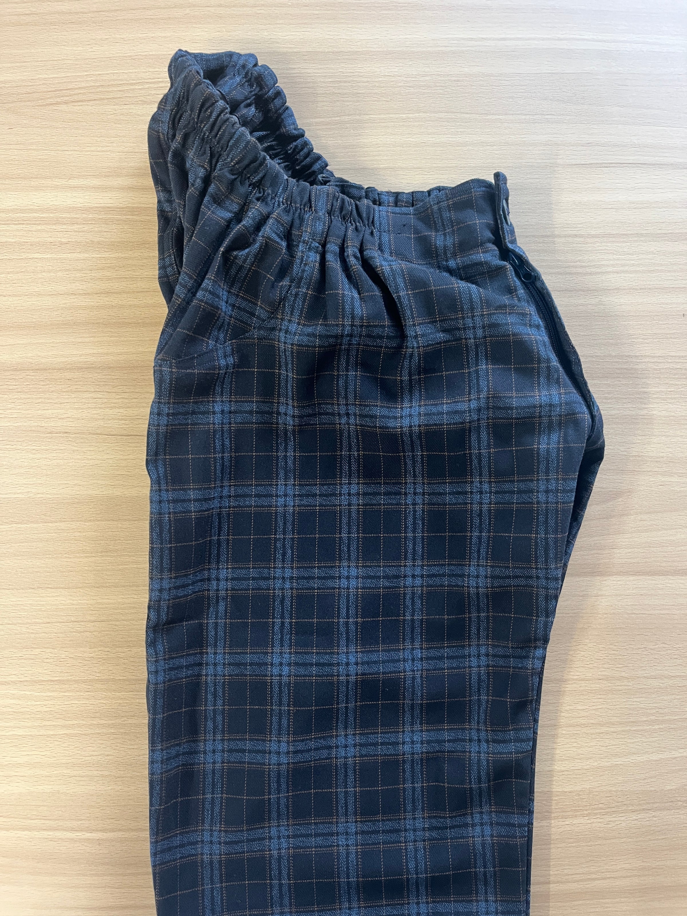 Classic Aspect Lainage Prince de Galles Bleu Taille 44-46