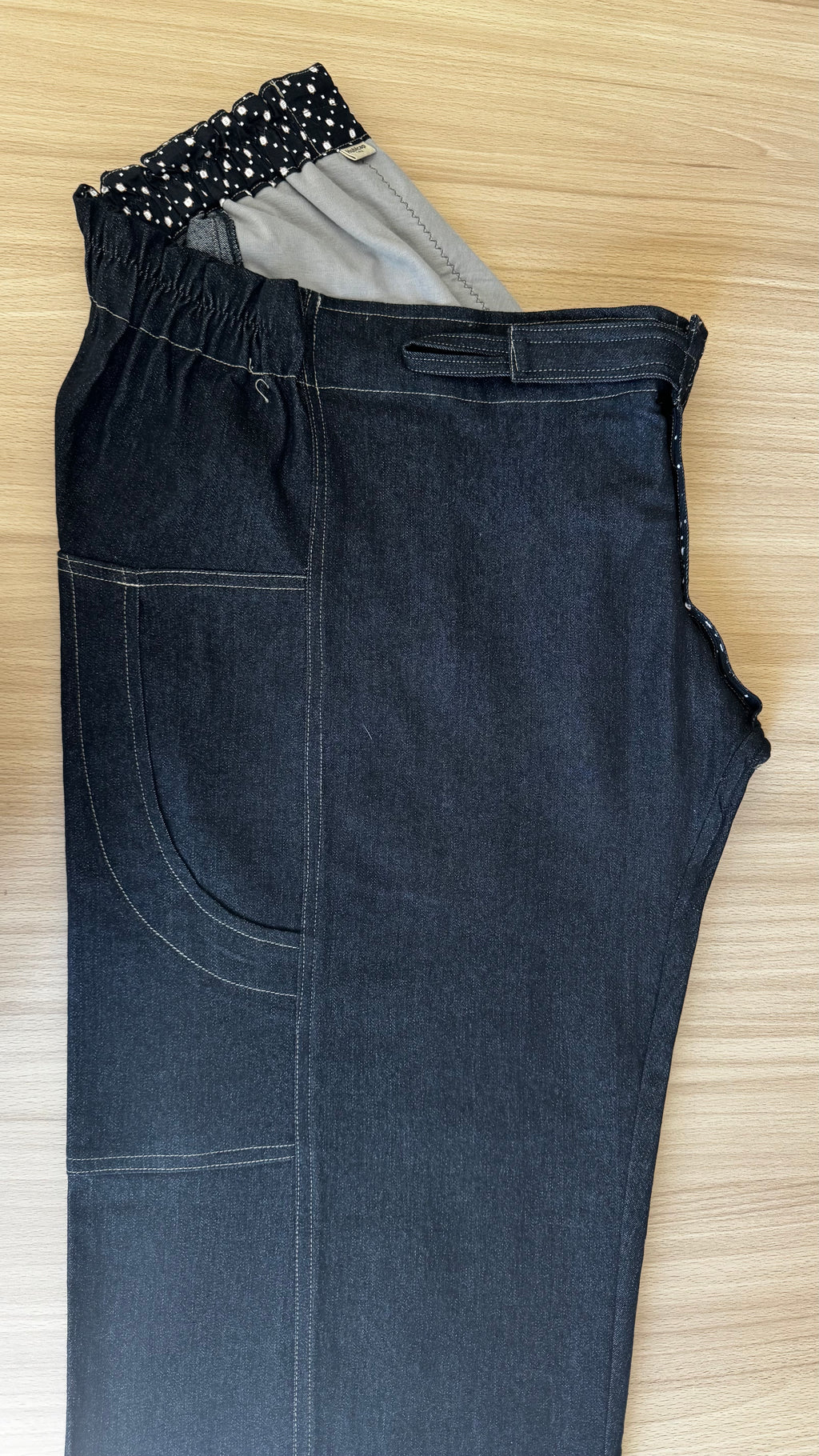 Toil'poch Jean noir braguette tout velcro taille 60-66