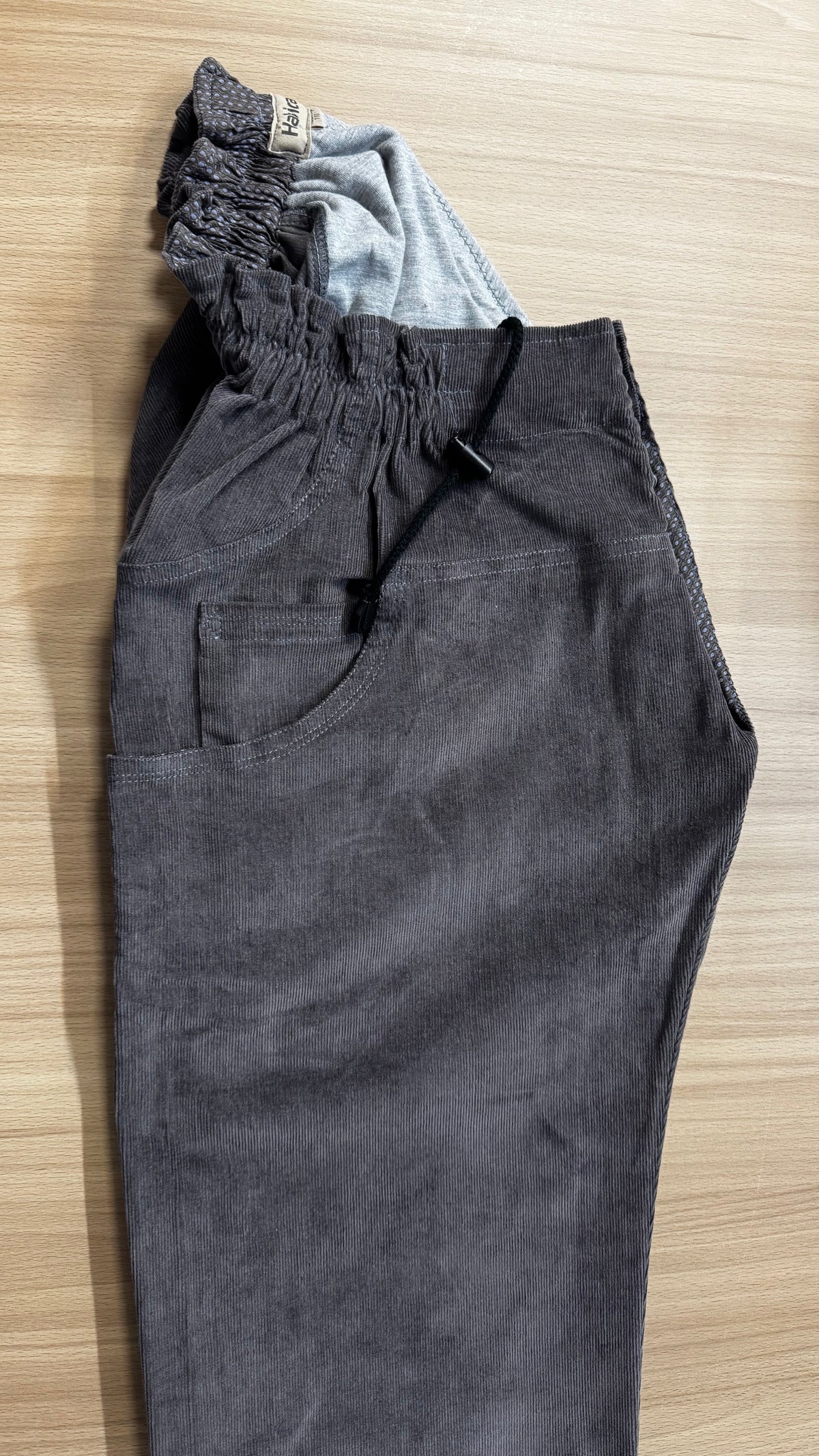 Léo velours marron gris taille 44-46