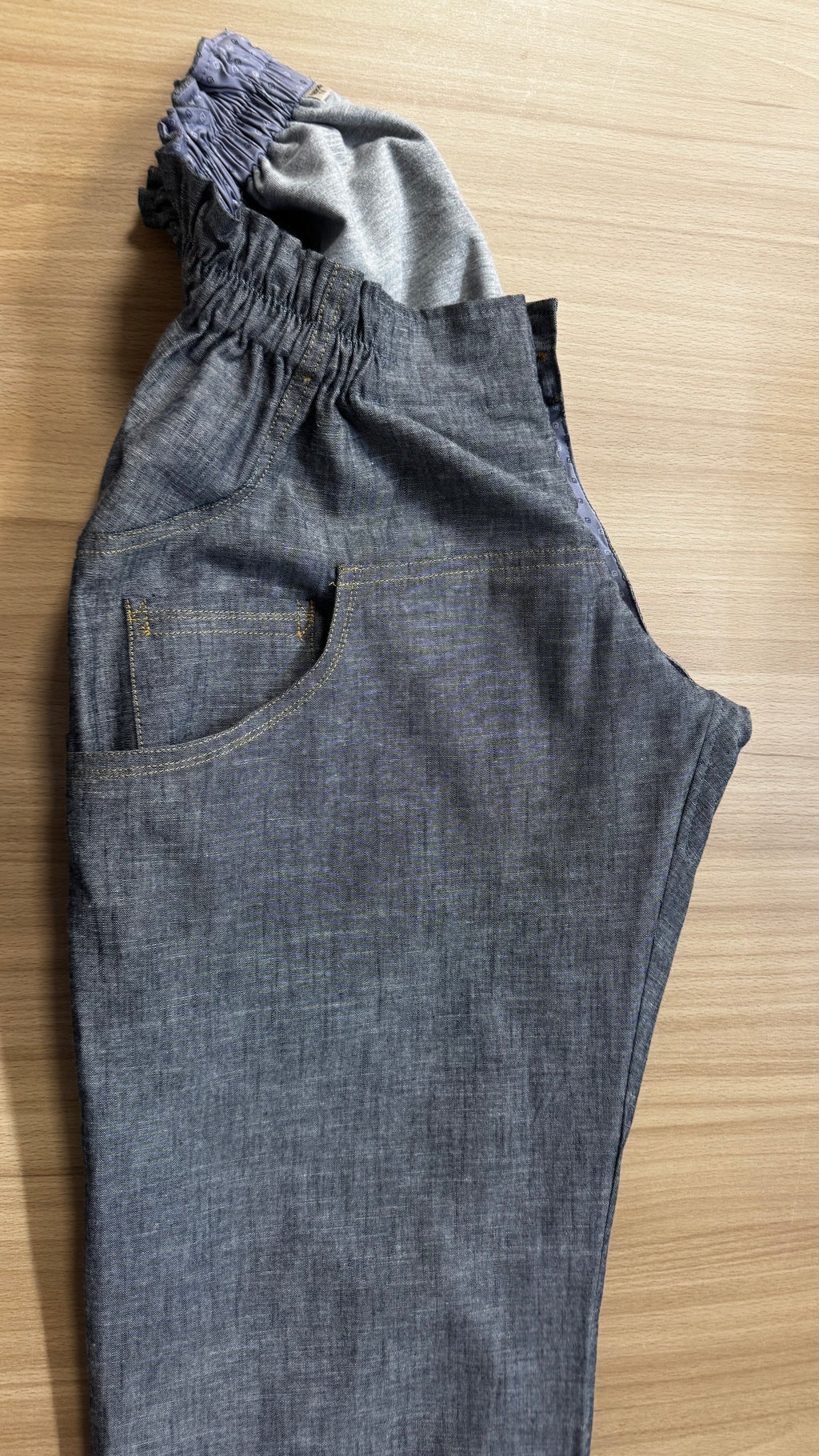 Léo jean été gris bleu taille 48-50