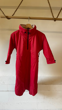 Manteau bissangle imperméable rouge doublée polaire beige taille 6/8ans