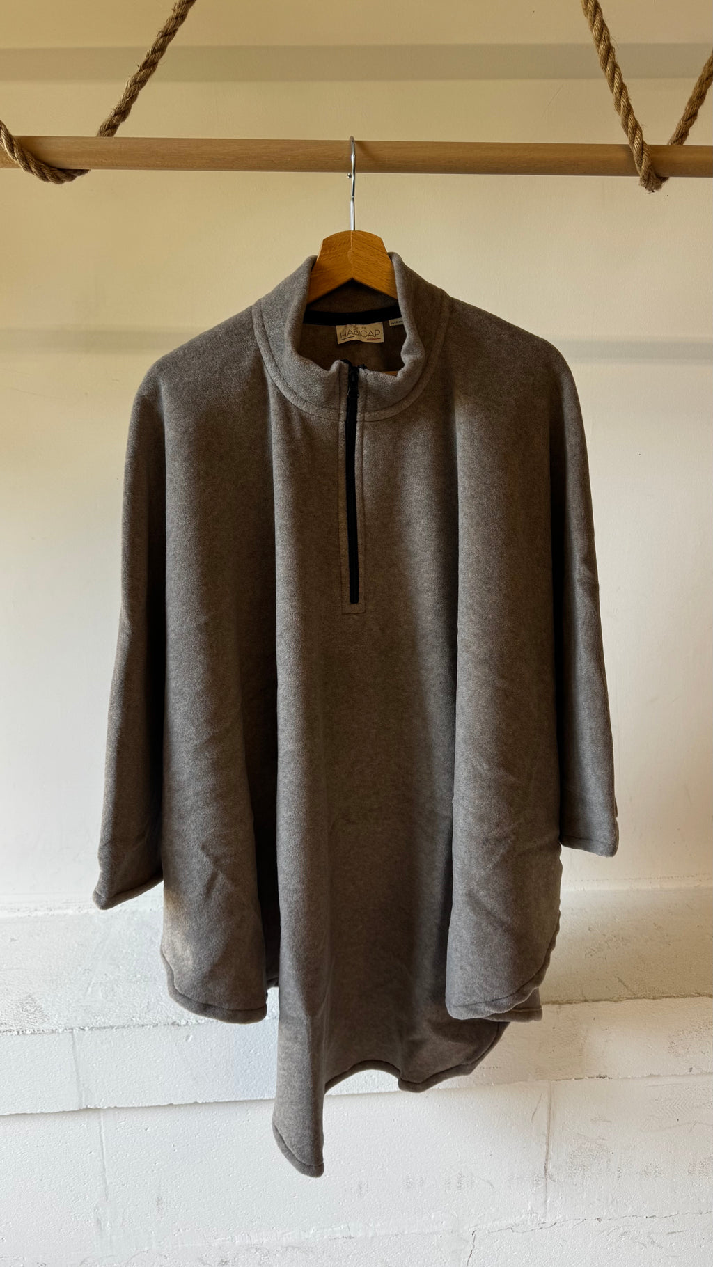 Cape polaire col zippée beige 14/16ans