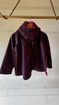 Blouson kokoun hiver têtière/ siège corset violet doublure rose taille 10/12ans