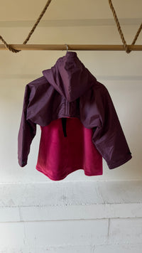 Blouson kokoun hiver têtière/ siège corset violet doublure rose taille 10/12ans