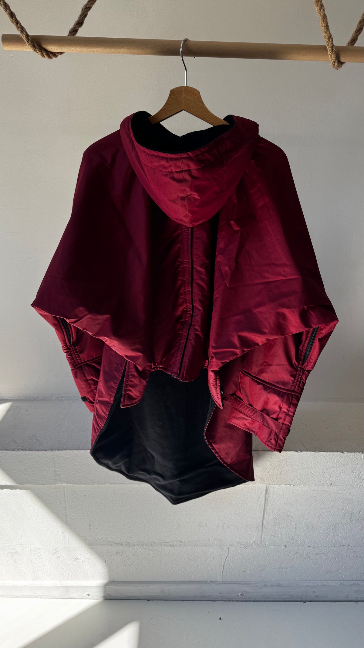 Manteau têtière imperméable rouge doublé polaire noir Taille 1