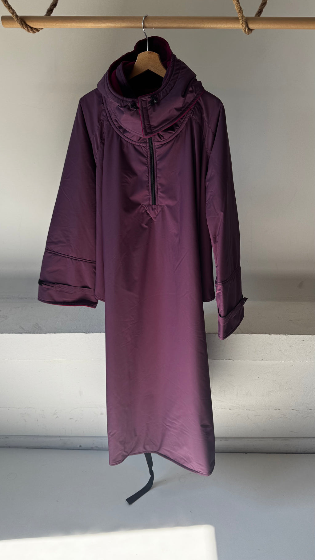 Manteau kokoun têtière violet doublé polaire rose taille unique adulte