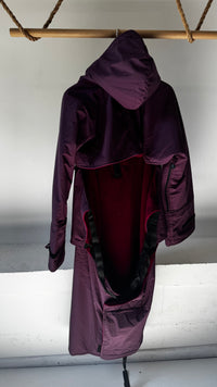 Manteau kokoun têtière violet doublé polaire rose taille unique adulte