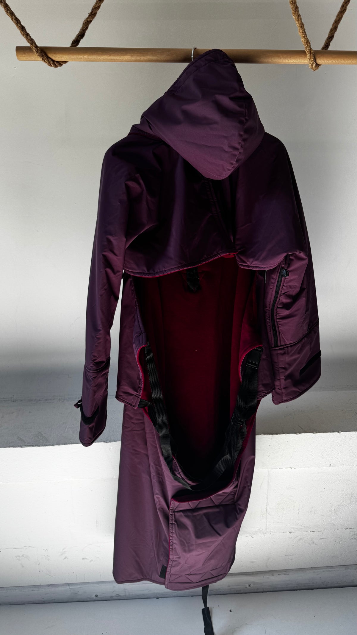 Manteau kokoun têtière violet doublé polaire rose taille unique adulte