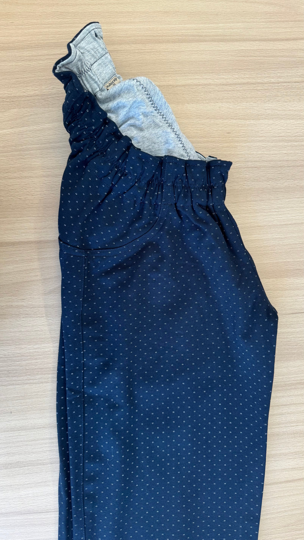 Basic maille jersey marine à pois blancs Taille 16 ans