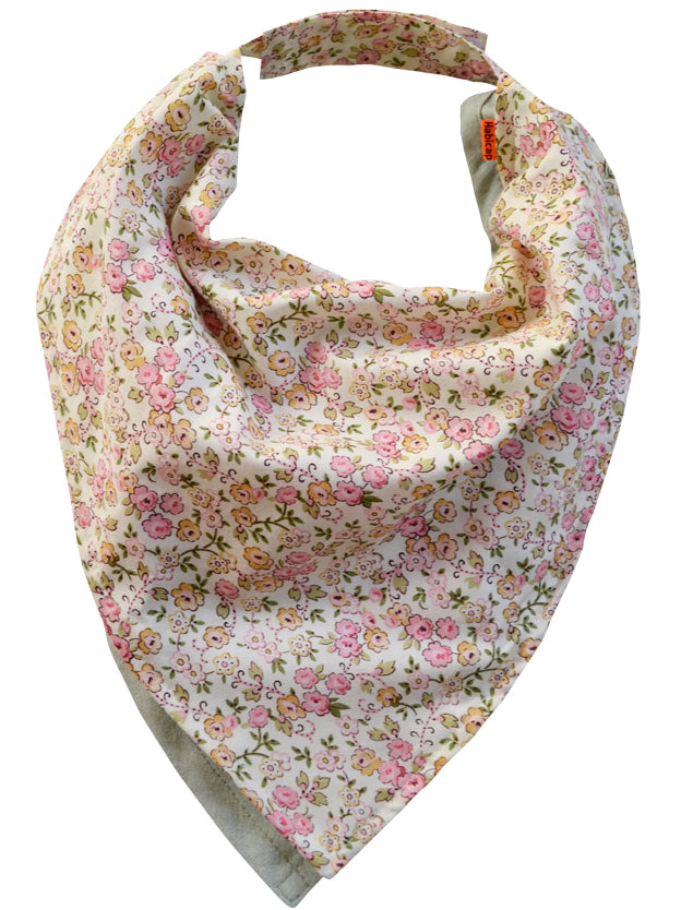 Bavoir Bandana FLEUR ROSE