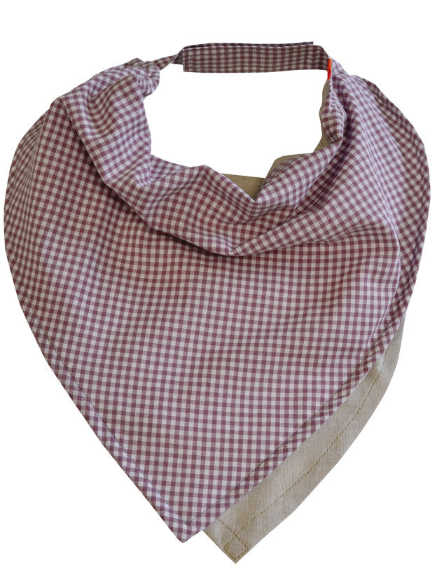Bavoir Bandana VICHY POURPRE
