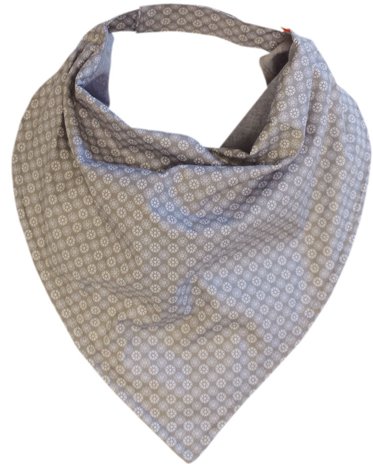 Bavoir Bandana FLOCON GRIS CLAIR