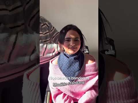 Bavoir Bandana SEMIS FRAMBOISE