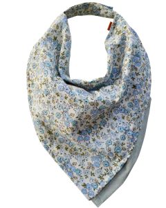 Bavoir Bandana FLEUR BLEUE ( - 10 % )